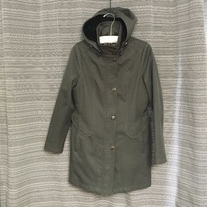 Kristen Blake Insulated Hooded Trench in Heather Grey Size Small